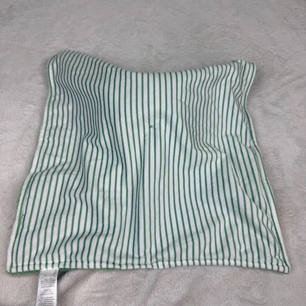 Carters Green Alligator Security Blanket Lovey Pacifier Holder Striped 68260